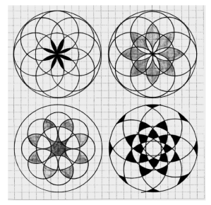 Le ciel bleu le ciel bleu de dessins animés de décor de fond en dehors Cercles